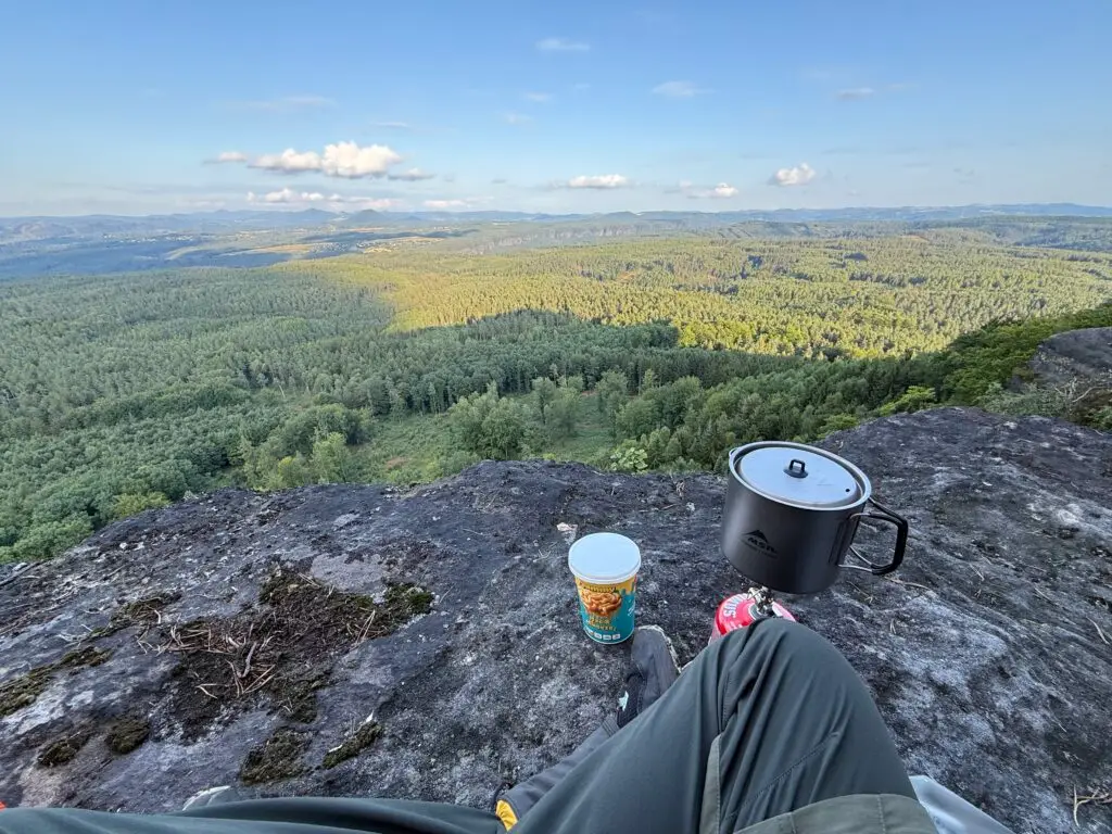 Ausblick auf die Sächsische Schweiz und in Richtung Tschechien.